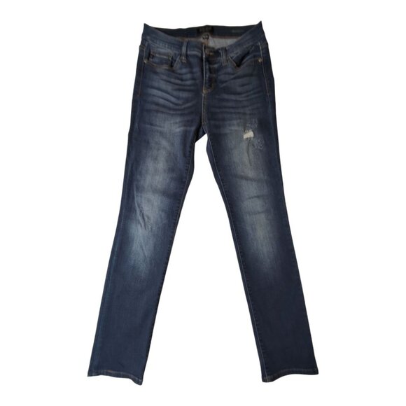 Judy Blue Straight Fit Jeans Distressed Denim Medium Wash Womens Size 9/29 - Picture 2 of 11